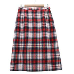 Vintage Pendleton Wool Skirt Size 12 Macduff Dress Tartan Plaid Preppy Academia